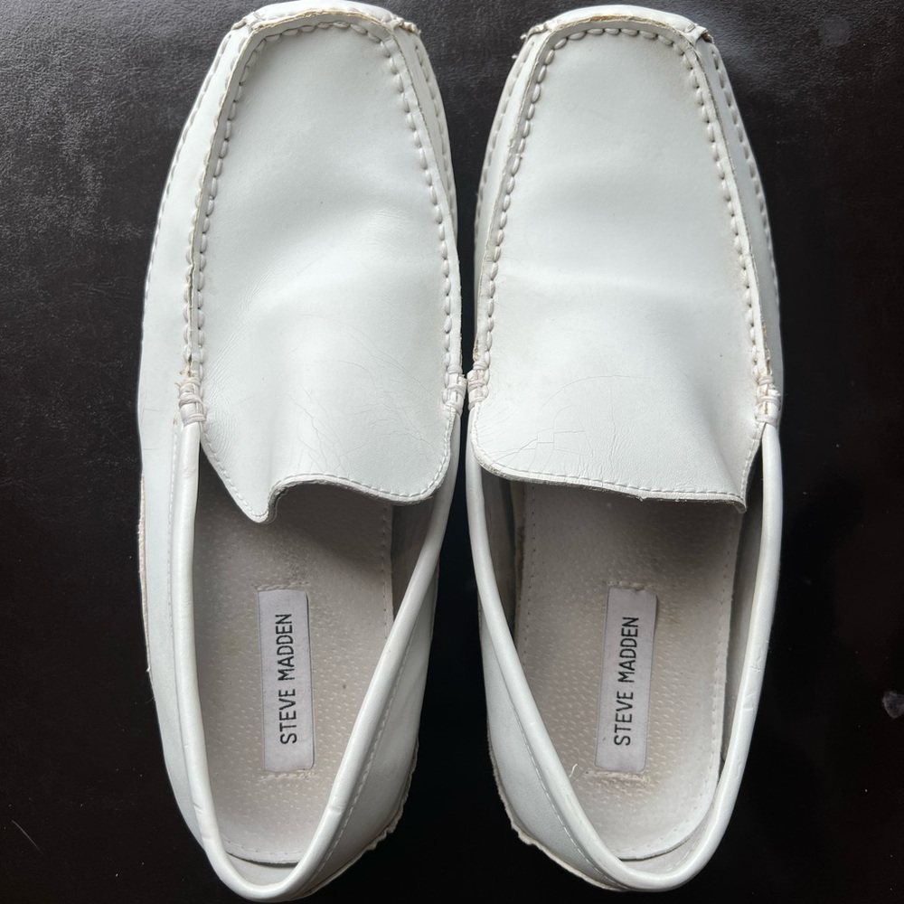 Steve Madden white dress shoes
